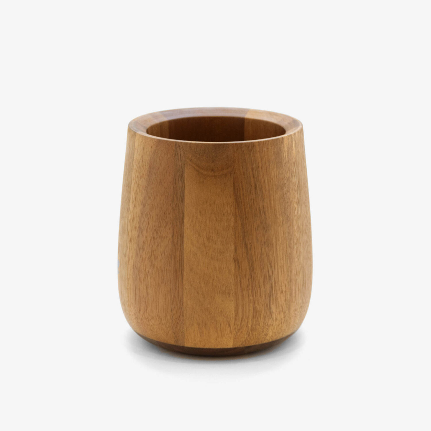 curve shape acacia utensil holder