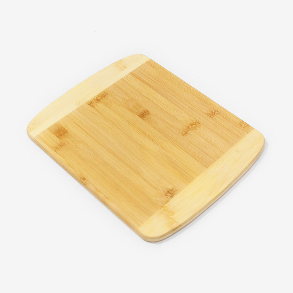 two tone wide grain bamboo cutting board