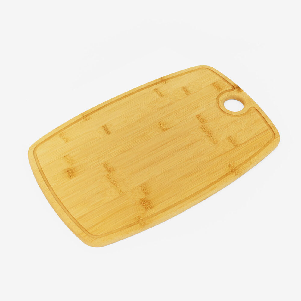 oval shape bamboo cutting board with groove