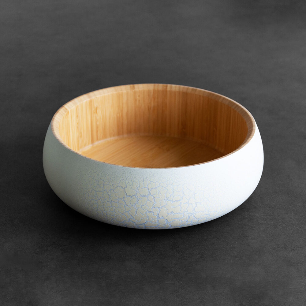 egg shell effect bamboo bowl