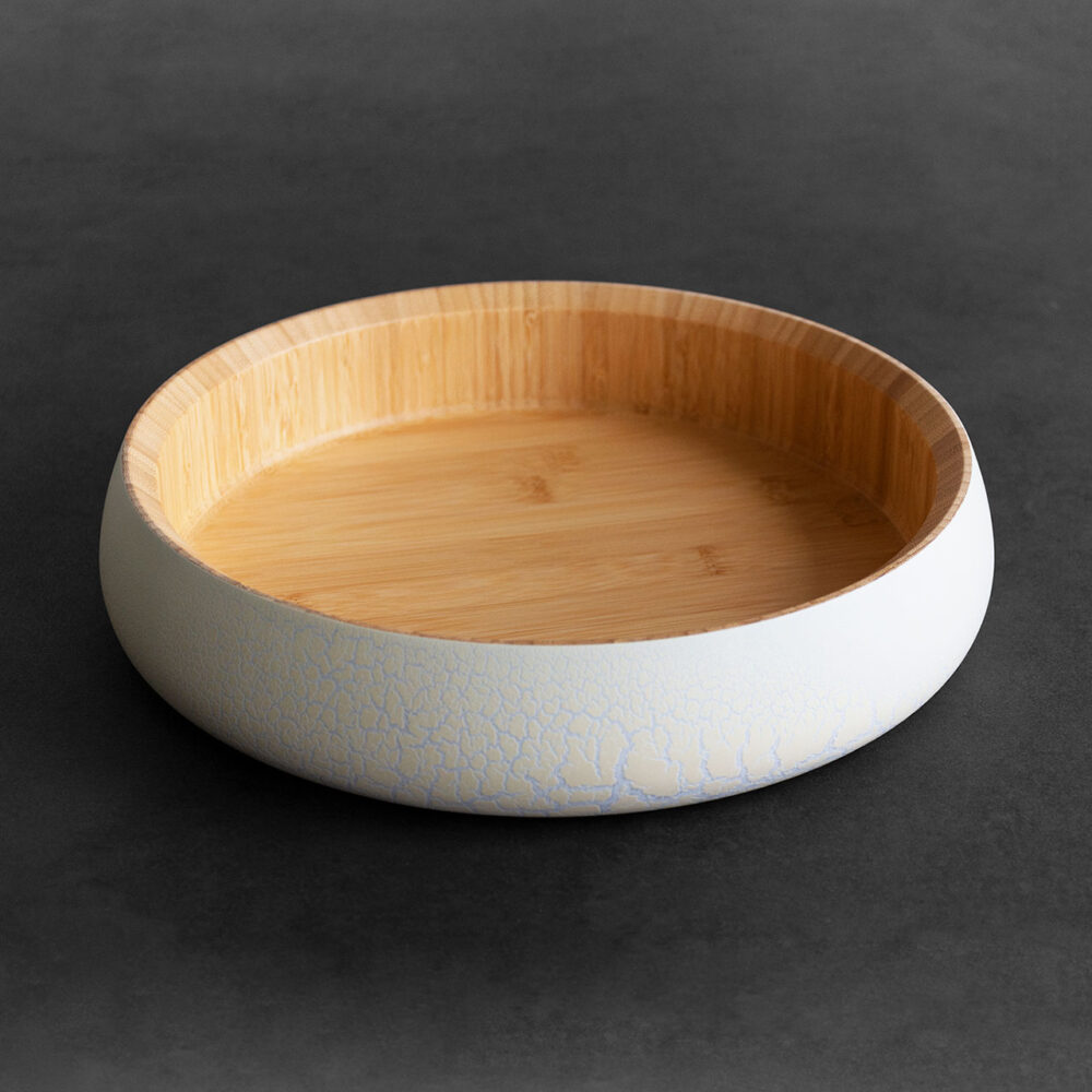 egg shell effect bamboo sereving bowl