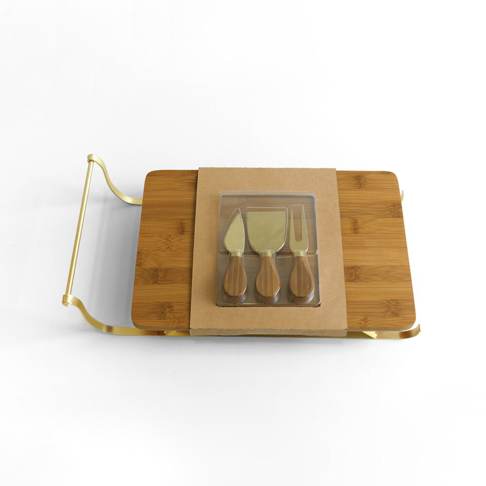 Set of 5 bamboo cheese set